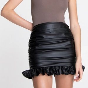 Orseund Iris Cha Cha Vegan Leather Skirt